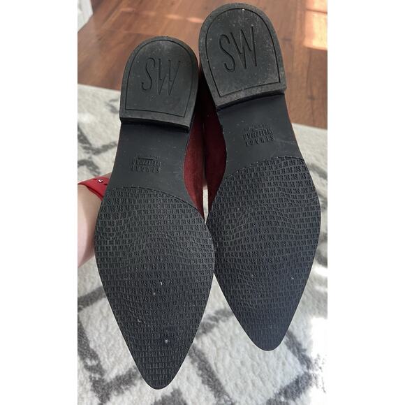 STUART WEITZMAN Avatass Terracotta Suede Kiltie Tassel Loafers - Picture 10 of 10